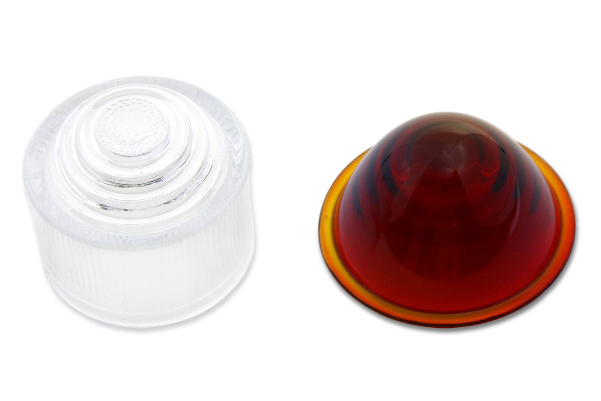 Wyatt Gatling 33-2154 cone style glass tail lamp lens set in red and clear