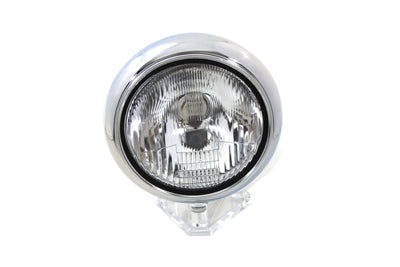 Wyatt Gatling 7-inch H-4 type chrome headlamp assembly for motorcycle lighting
