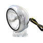 Wyatt Gatling 7-inch H-4 type chrome headlamp assembly for motorcycle lighting