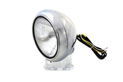 Wyatt Gatling 7-inch H-4 type chrome headlamp assembly for motorcycle lighting