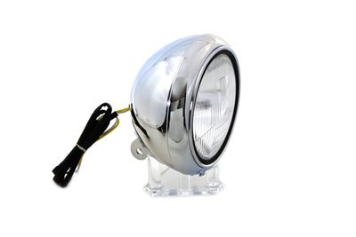 Wyatt Gatling 72171A 7-inch H-4 type chrome headlamp assembly for motorcycle lighting