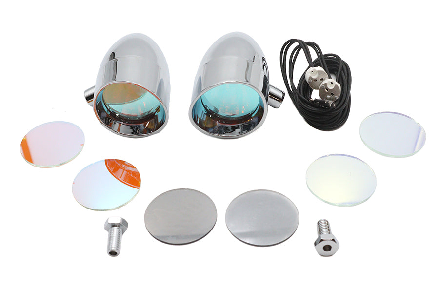 Wyatt Gatling Hyper Marker Lamp Set, large, four-color lighting set with red, amber, blue, and green lamps