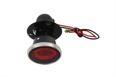 Wyatt Gatling L24-65E9 replica P&H 2-inch round tail lamp with bulb, black lighting fixture