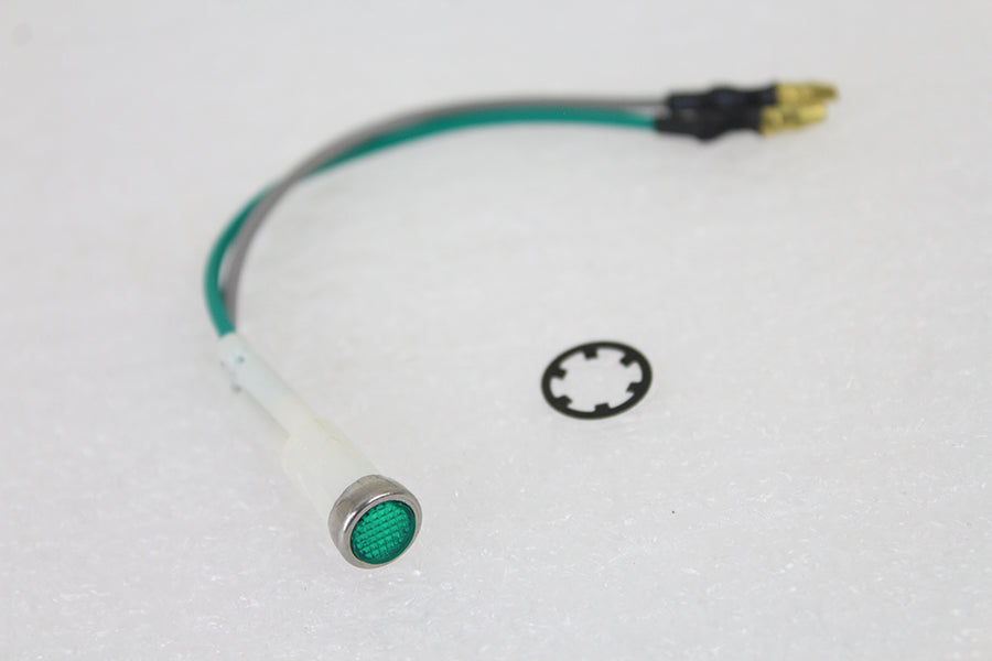 V-Twin 33-2257 green neutral indicator lamp for motorcycle dash and gauge panels