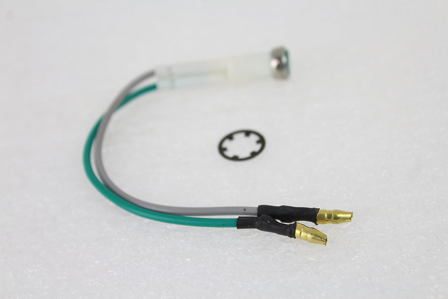 V-Twin 33-2257 green neutral indicator lamp for motorcycle dash and gauge systems