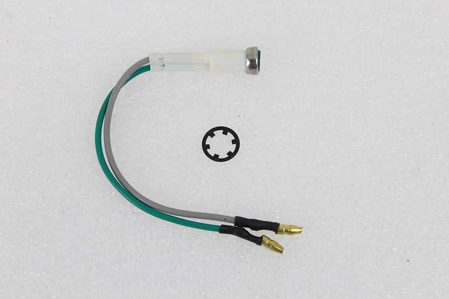 V-Twin 33-2257 green neutral indicator lamp for motorcycle dash and gauge panels