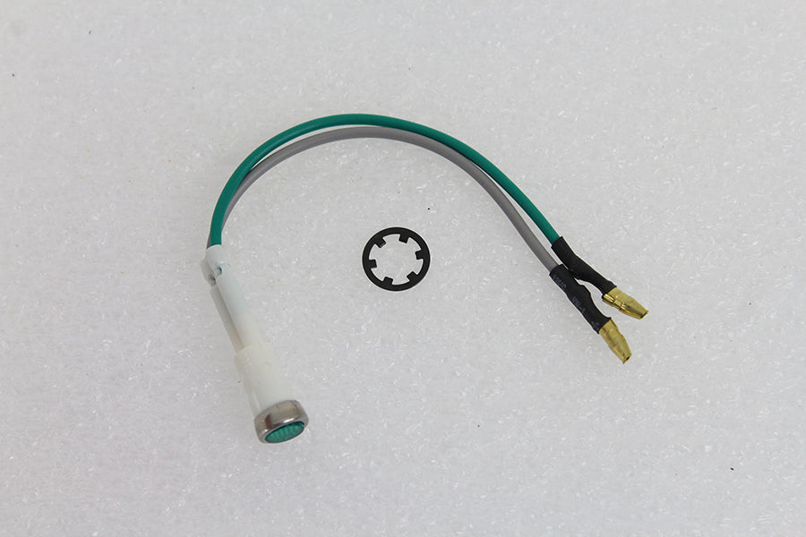 V-Twin 33-2257 green neutral indicator lamp for motorcycle dash and gauge display