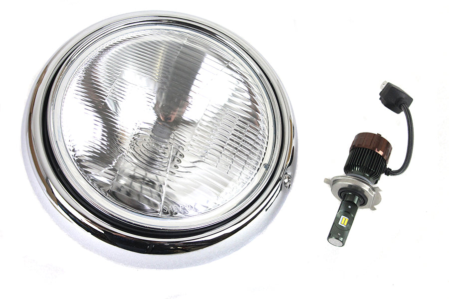 V-Twin 33-2283 7-inch LED H-4 headlamp unit for 1960-1969 Harley-Davidson FL lighting