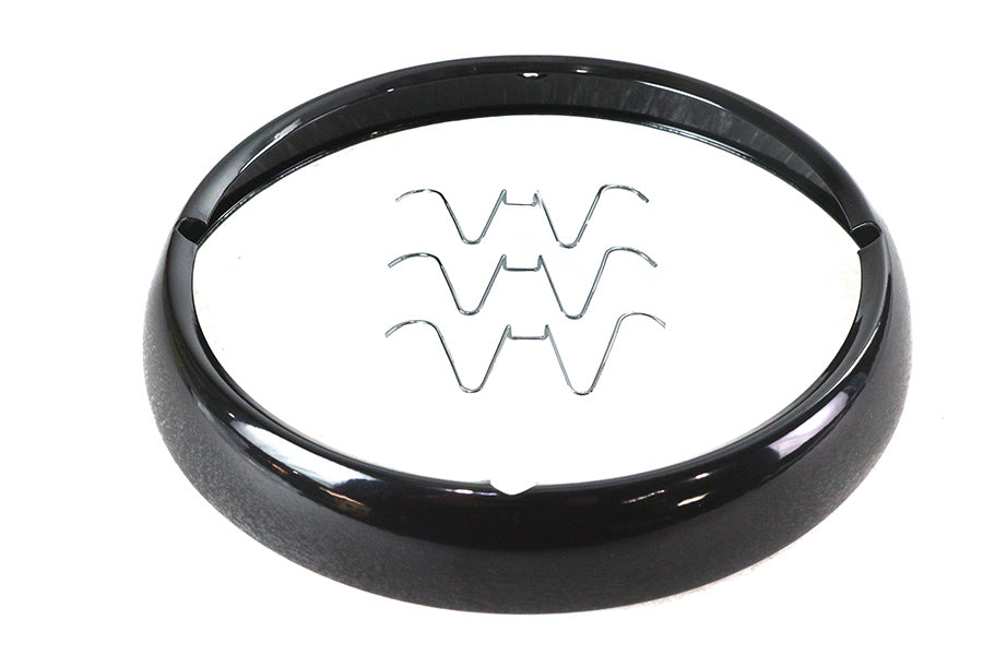 V-Twin 33-2287 black outer headlamp trim rim for motorcycle lighting