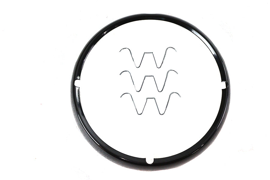 V-Twin 33-2287 black outer headlamp trim rim for motorcycle lighting
