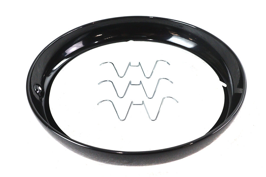 V-Twin 33-2287 black outer headlamp trim rim for motorcycle lighting