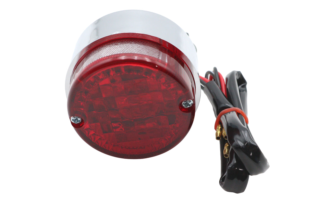V-Twin 77702A round tail lamp assembly for motorcycle lighting