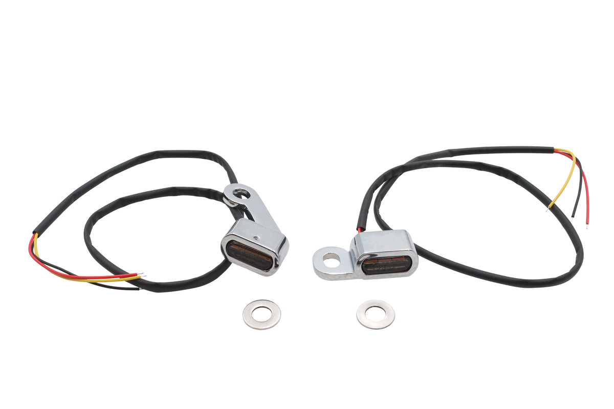 V-Twin 33-2309 chrome 12-volt LED marker lamp set for vehicle lighting
