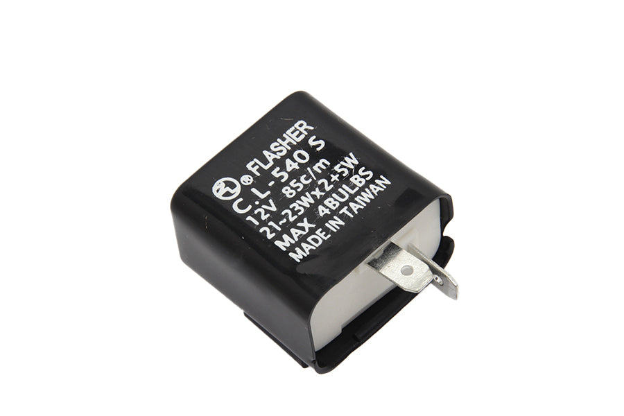 Wyatt Gatling 63668 12 Volt 2-Pin Flasher Unit electrical component in black cylindrical housing