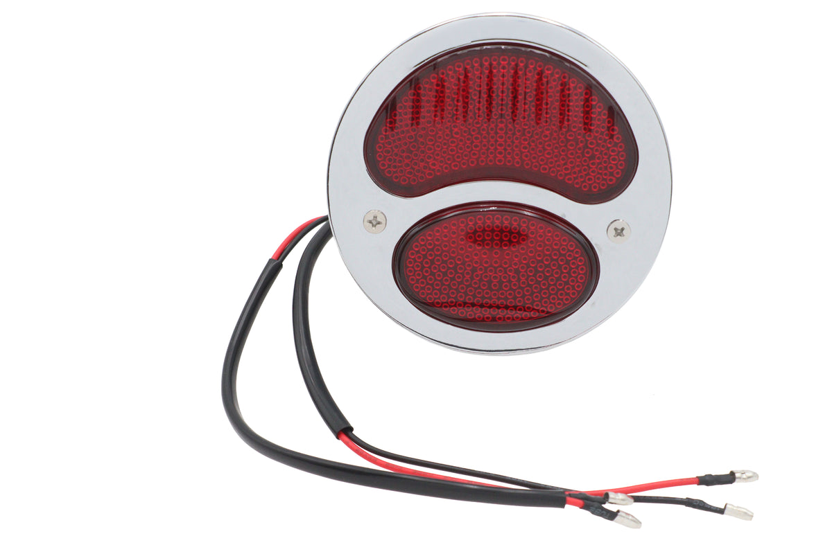 V-Twin Duet tail lamp assembly in chrome, model 33-2377