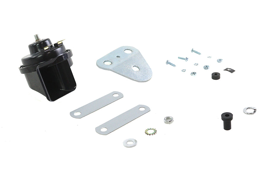 V-Twin 33-2510 FXR horn kit, black electrical horn assembly for motorcycle installation