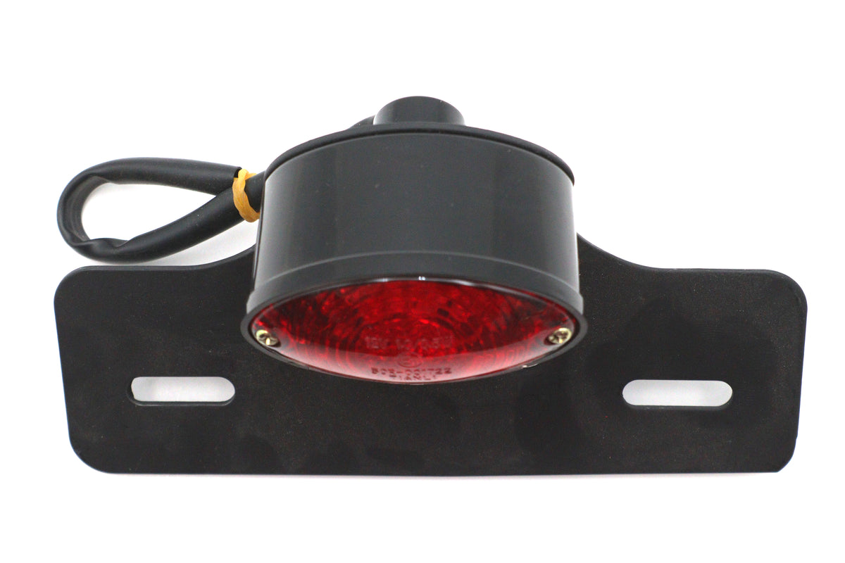 V-Twin 33-2702 oval LED fender mount tail lamp in black for motorcycle lighting