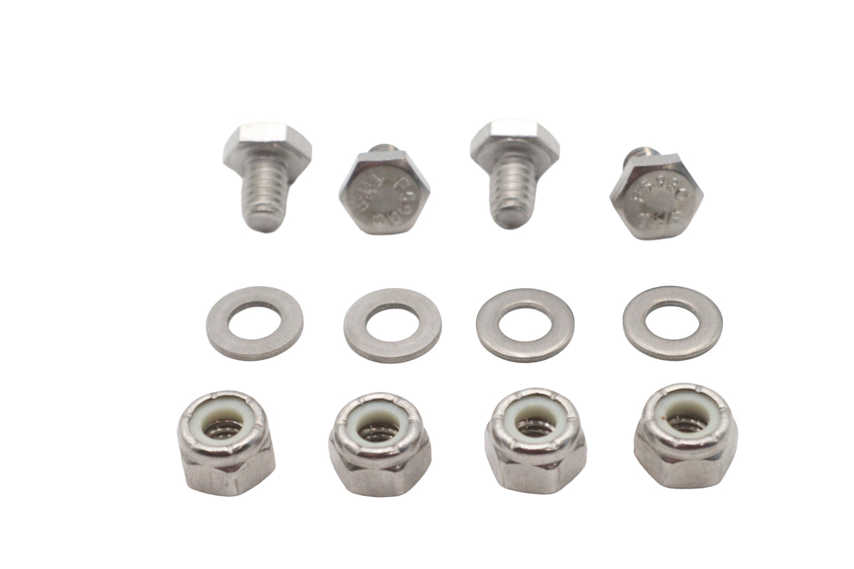 V-Twin 33-2734 license plate hardware kit for motorcycle lighting, black mounting hardware close-up