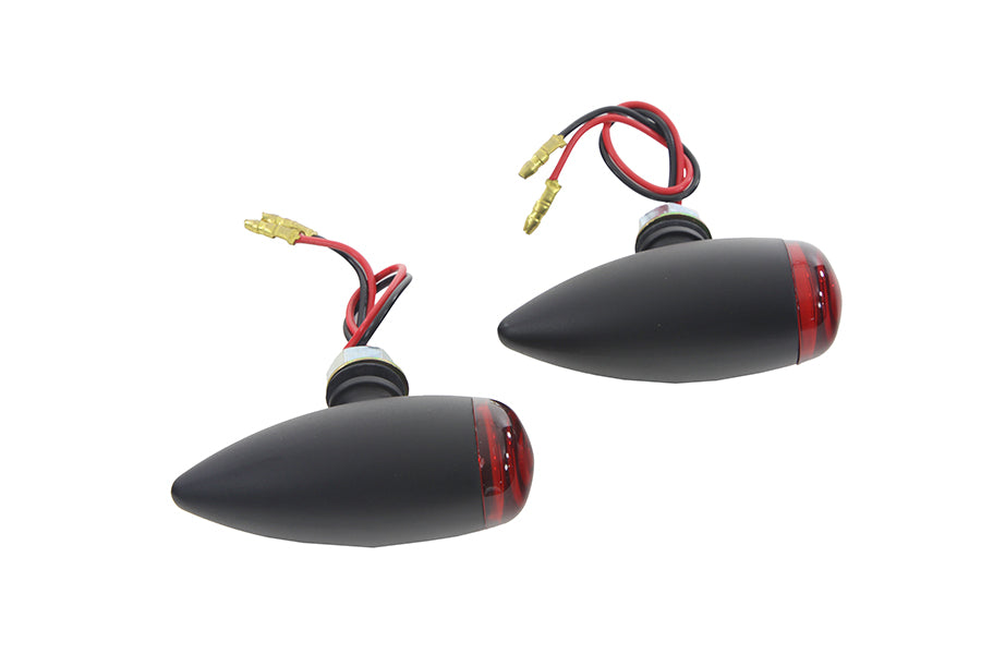 Wyatt Gatling Mini LED bullet marker lamp set with red lenses, model 20-6589SRBLED