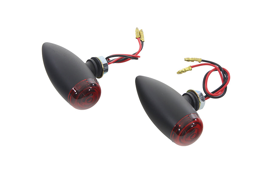 Wyatt Gatling Mini LED Bullet Red Lens Marker Lamp Set 20-6589SRBLED