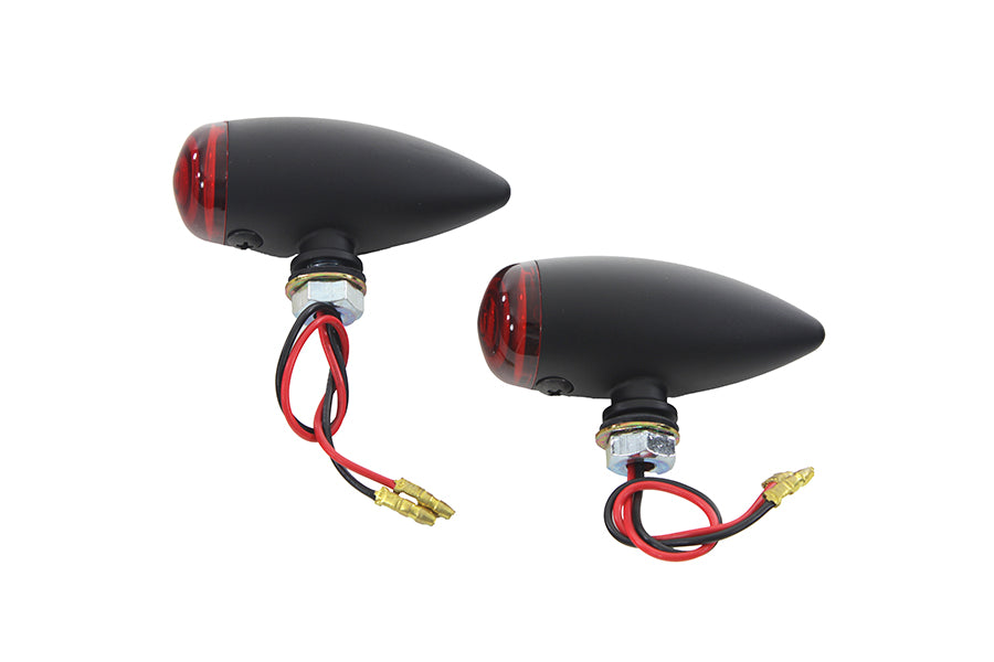 Wyatt Gatling 20-6589SRBLED mini LED bullet marker lamp set with red lenses