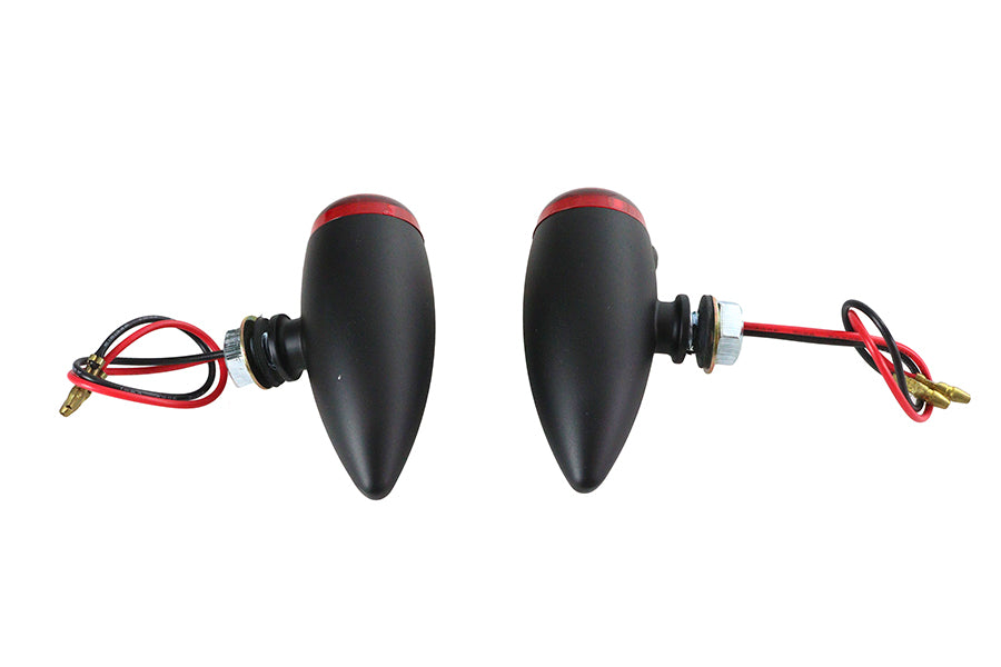 Wyatt Gatling Mini LED Bullet Marker Lamp Set with Red Lenses, 20-6589SRBLED
