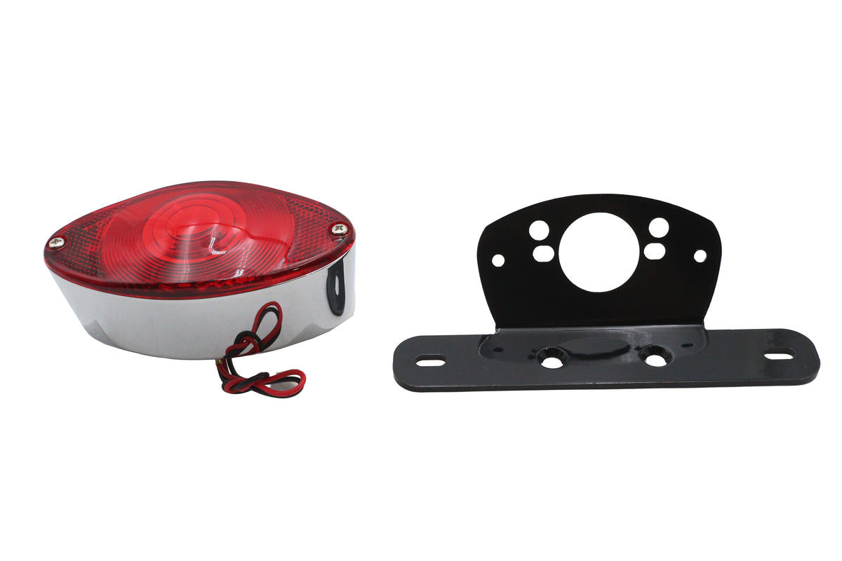 V-Twin 33-3058 Fender Mount Tail Lamp Oval LED Black
