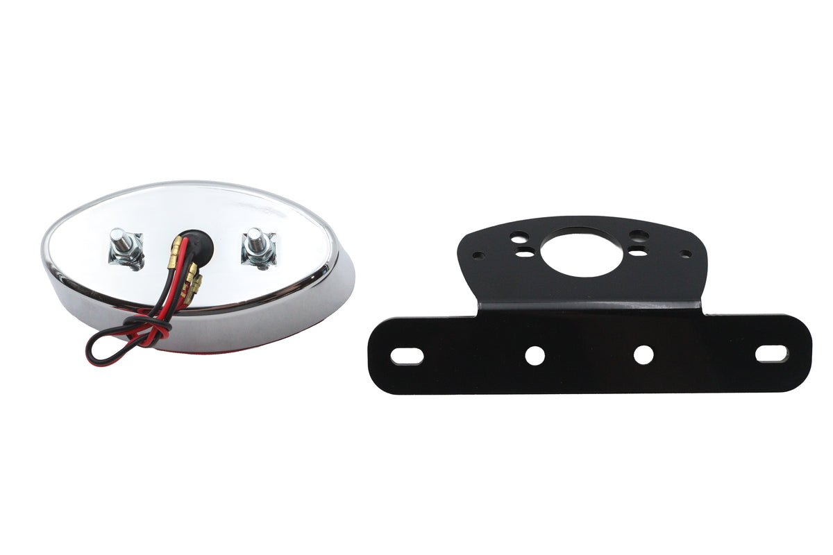 V-Twin 33-3058 Fender Mount Tail Lamp Oval LED Black