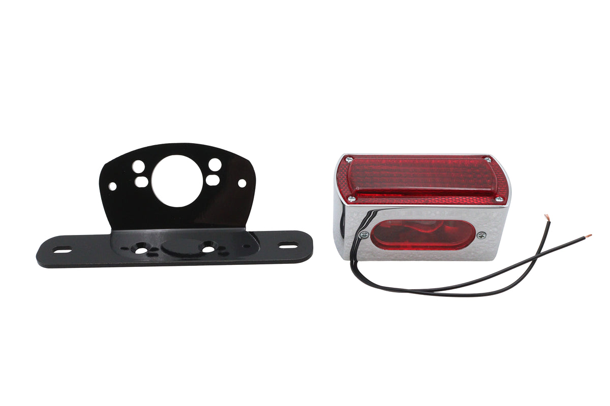 V-Twin 33-3059 Fender Mount Tail Lamp Kit, Black