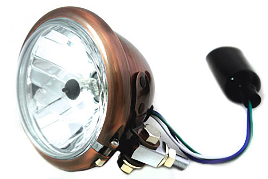 Wyatt Gatling 83073 4-1/2 Inch Copper H-3 Round Headlamp