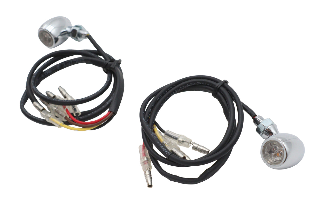 V-Twin 79053 3-in-1 mini LED tail lamp and turn signal assembly in chrome