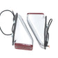 Ultima Chrome Wedge Marker Lamp Set with Red Lenses