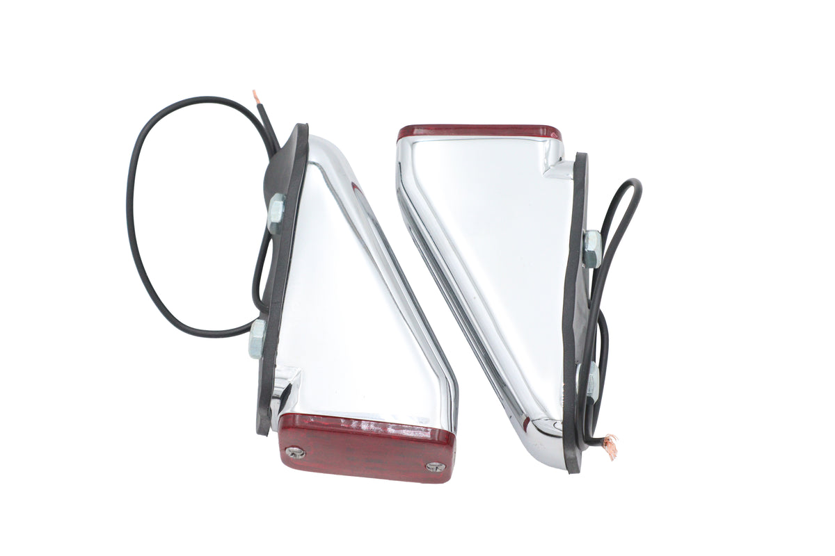 Ultima Chrome Wedge Marker Lamp Set with Red Lenses