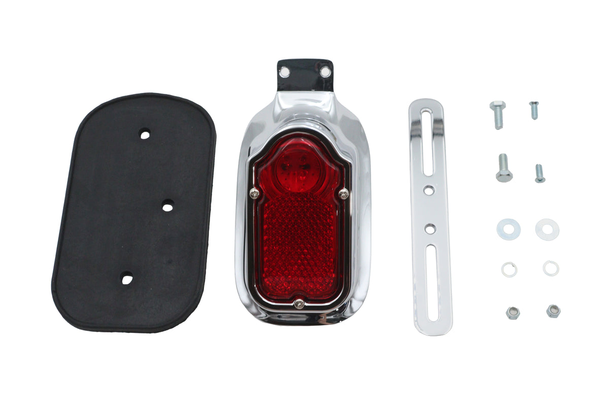Ultima Chrome Tombstone Style Tail Lamp with LED Lighting