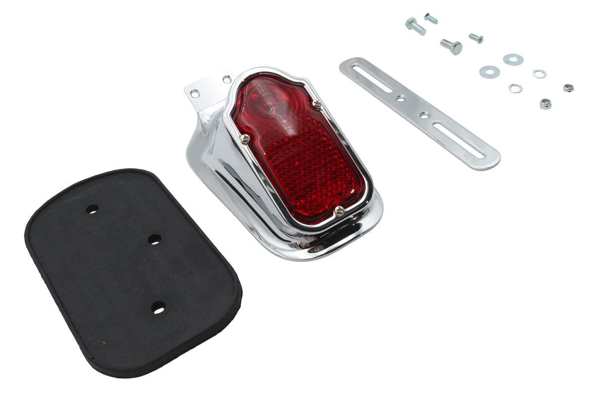 Ultima 8-191 chrome tombstone style tail lamp with LED lighting