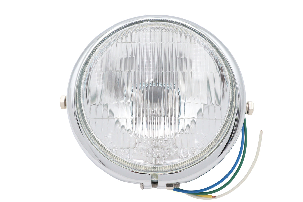 Ultima 33-8196 5-3/4-Inch Round Chrome Side-Mount Headlamp