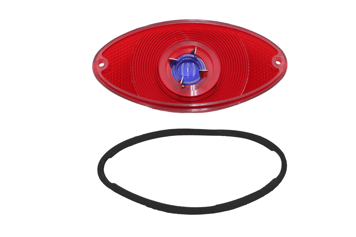Ultima 86-98 tail lamp lens, Cateye style with blue dot detail