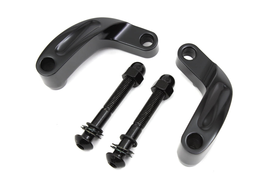 Wyatt Gatling Black Prime mirror relocation kit for motorcycle mirrors
