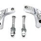 Wyatt Gatling Chrome Prime mirror relocation kit, part 270833, for motorcycle mirrors