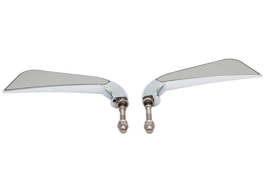 Wyatt Gatling M60-6356 Evil Eye mirror set with billet stems, black motorcycle mirrors
