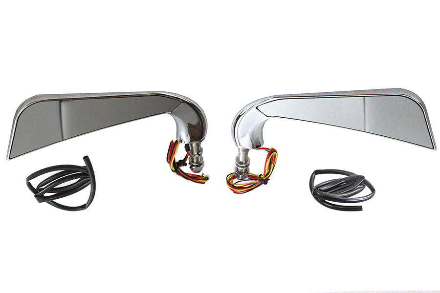 Wyatt Gatling M60-6356LED Evil Eye mirror set with billet stems