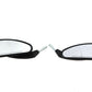 V-Twin 34-0024 black billet-style teardrop mirror set for motorcycles