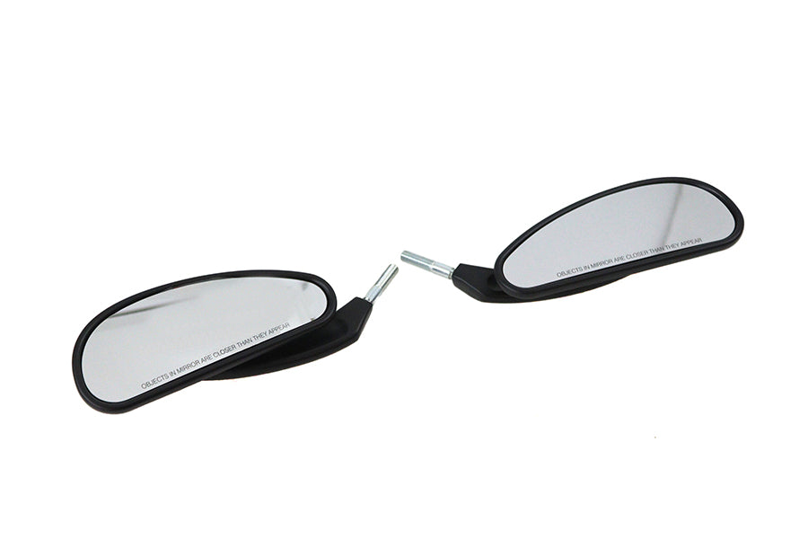 V-Twin Billet Style Teardrop Mirror Set in black, product 34-0024