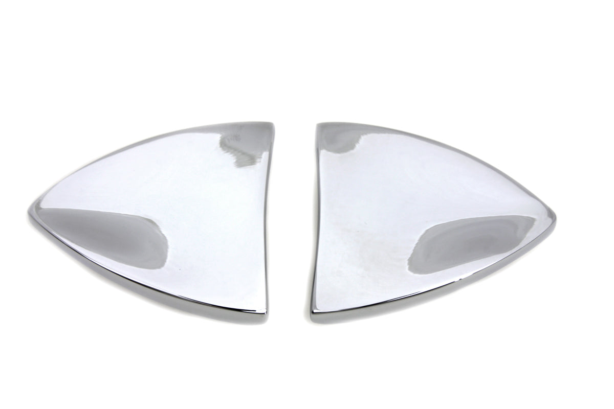 Wyatt Gatling Chrome Mirror Block-Off Plate Set 34-0049 for motorcycle fairing openings