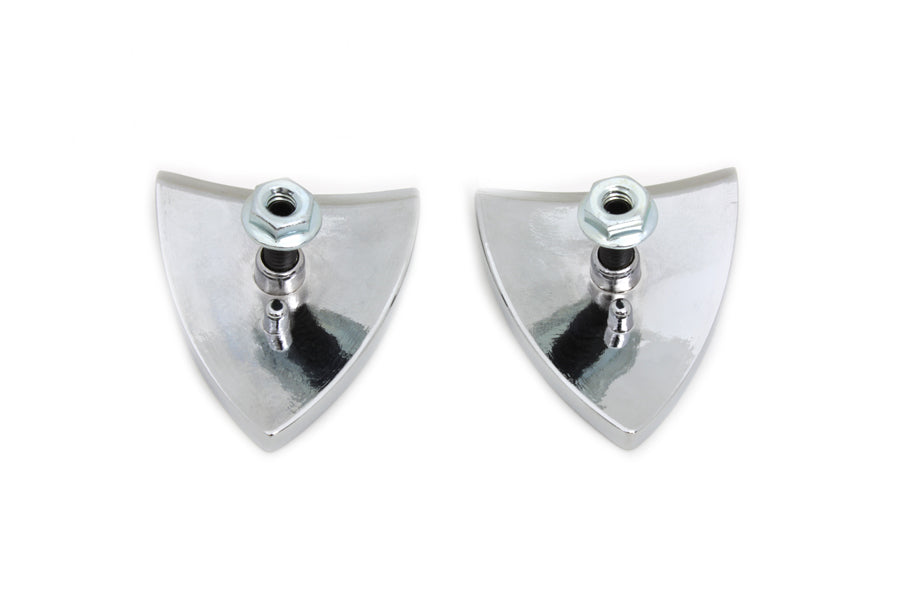 Wyatt Gatling chrome mirror block-off plate set 34-0049 for motorcycle fairing