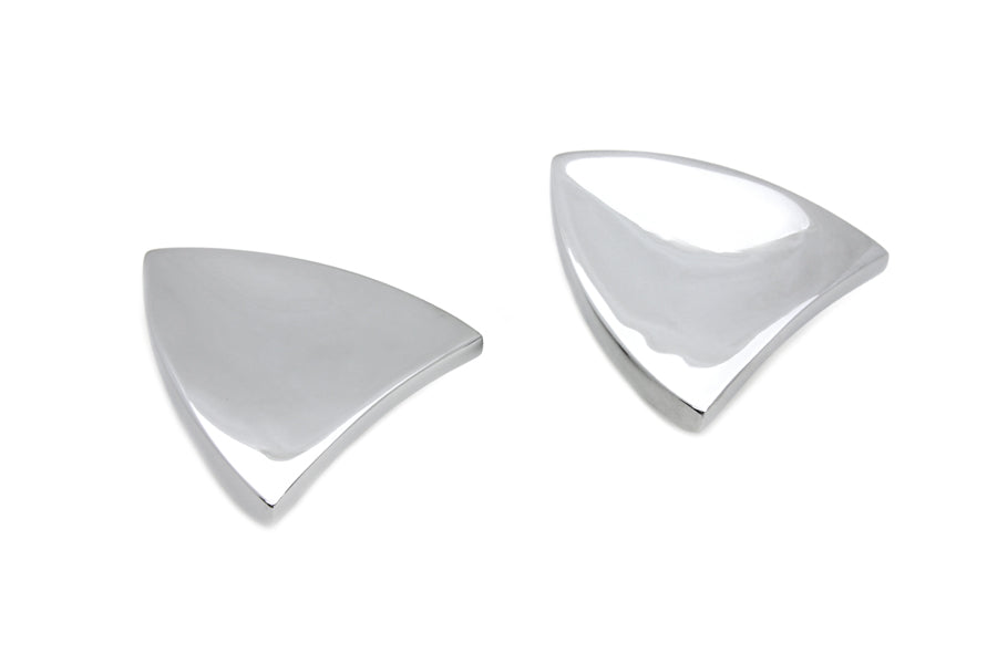 Wyatt Gatling chrome mirror block-off plate set, model 34-0049, shown on a white background