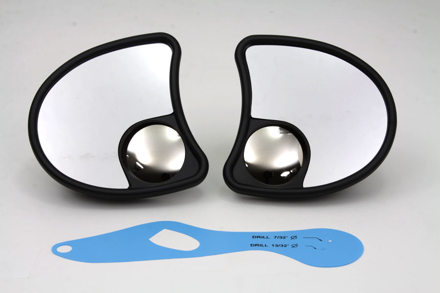 Wyatt Gatling 77501B split vision fairing mount mirror set for motorcycles