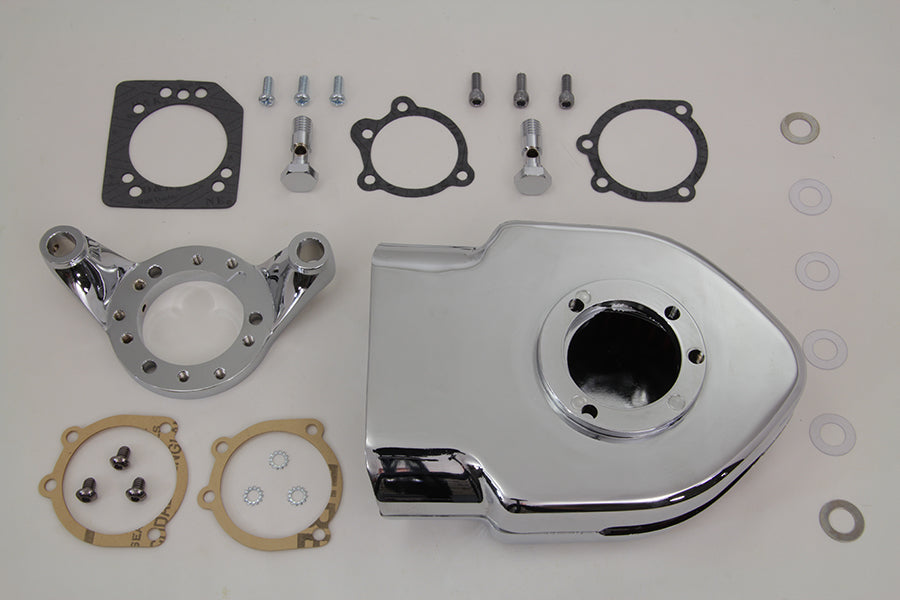 Wyatt Gatling Chrome Flame Style Air Cleaner Kit 34-0061 for motorcycle fuel and air system