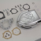 Wyatt Gatling Chrome Flame Style Air Cleaner Kit 34-0061 for motorcycle fuel and air system