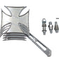 Wyatt Gatling Chrome Maltese mirror with billet girder stem for motorcycle handlebars